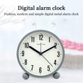thumbnail image 4 of Reloj despertador de Metal redondo de 4 pulgadas Digital Simple moderno moderno reloj de luz de segunda noche de barrido silencioso MFZFUKR BST3004033-3, 4 of 6