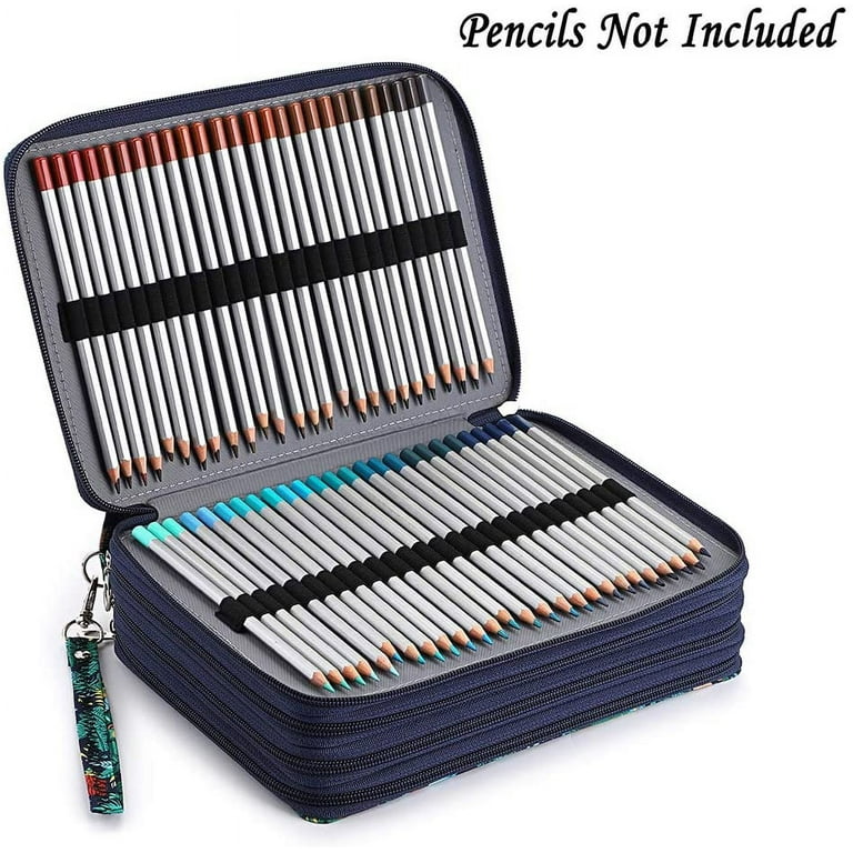 Colored Pencil Case-200-slot Pen Holder Pencil Case Large Capacity Pencil  Storage Box with Handle with Convenient Colored Pencil Case 