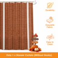 thumbnail image 3 of Terracotta Brown Striped Shower Curtains for Bathroom, Farmhouse Modern Vertical Lines Waterproof Fabric Shower Curtain, Decorative Bathroom Curtain for Bathtub, 72"x84", No Hooks Included, 3 of 9