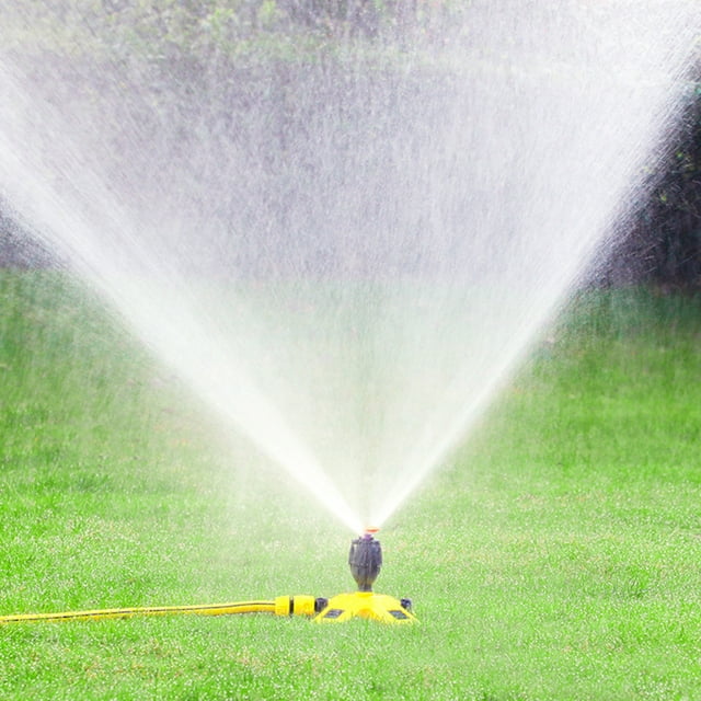 Dvkptbk Garden Sprinkler, Automatic 360 Rotating Garden Water Sprinklers Irrigation System Covering Large Area with Leak Design, Easy Hose Connection Household Tools