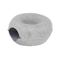 thumbnail image 1 of Cama túnel para gatos, cueva, juguetes de Premium, gatito, semicerrado, jugando al escondite, persiguiendo con cremallera, casa cálida para , Gris claro 60cm, 1 of 8