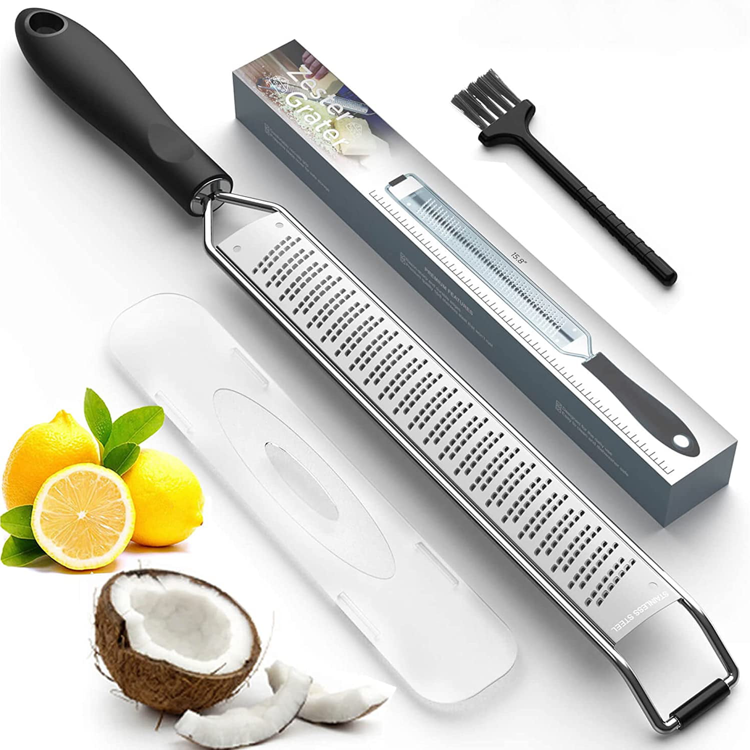 8 Inch Stainless Steel Cheese Grater Tools Chocolate Lemon Zester us