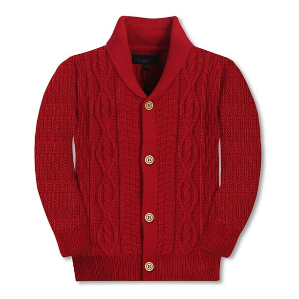 Gioberti Kids and Boys 100% Cotton Knitted Shawl Collar Cardigan
