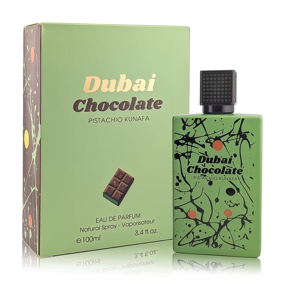 Dubai Chocolate Men Perfume Cologne for Men, Long Lasting Pistachio, Caramel & Rich Cocoa Perfume, Exotic Gourmet Scent for Men, 3.4 fl oz