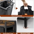 thumbnail image 5 of Laundry Hamper with Classification Labels and 2 Pull-Out Removable Bags - 2 x 12.1 Gallon Rustic Brown Black, 5 of 6