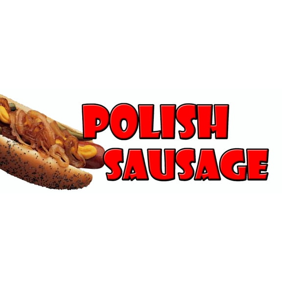 36" POLISH SAUSAGE DECAL sticker sandwich concession