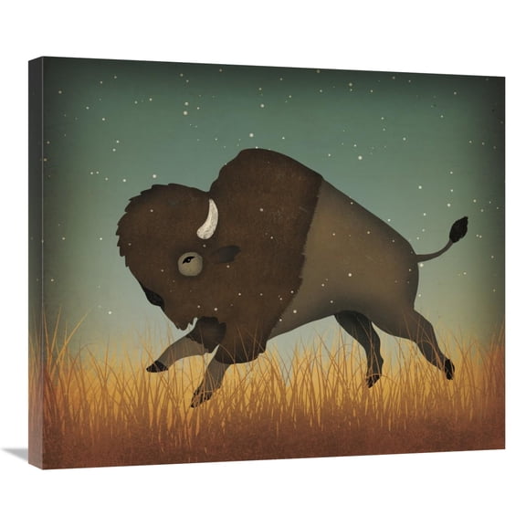 Global Gallery's 'Buffalo Bison II' By Ryan Fowler Stretched Canvas Wall Art