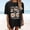 Black, variant on Graphic Tees for Women Elegant Everyday Comfort Women's T Shirts For Spring Summer Casual Round Neck Short Sleeve Tee With Graphic Print Platform Style Black XXL