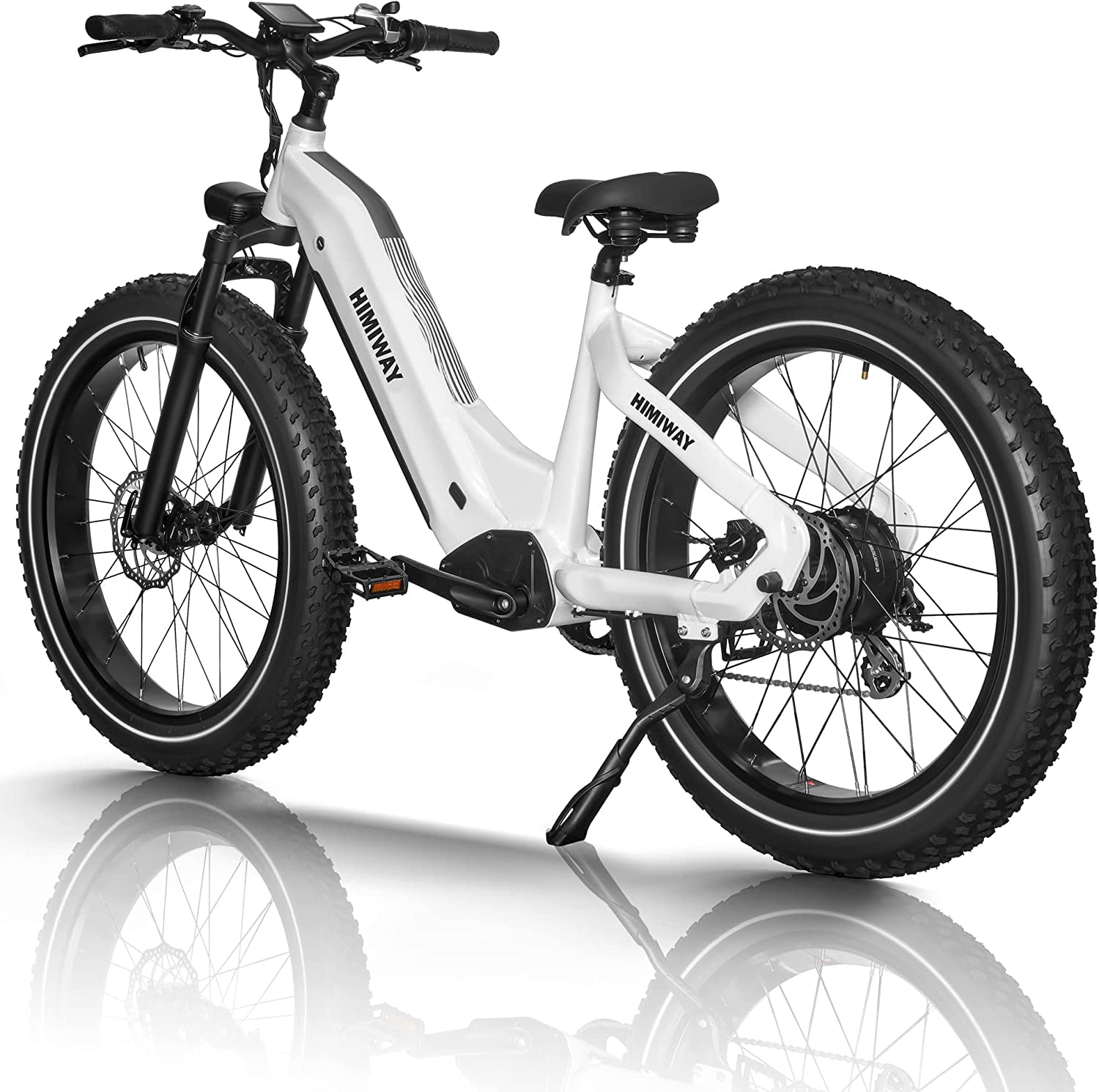 Himiway Zebra StepThru Electric Bike, 80MI Long Range Mountain EBike