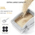 thumbnail image 2 of Stainless Steel Cat Litter Box with Lid, Metal Kitty Litter Box with Scoop, Non-Stick Base, Easy to Clean for Cat, Rabbit, Guinea Pigs and Hamsters - Light Gray, 2 of 8