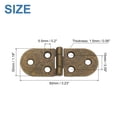 thumbnail image 2 of Bisagra de Mesa Plegable Uxcell, Paquete de 4 Hierro 270 Grados Bordes Redondeados Bisagras de Mesa para Armario, Bronce, 2 of 7
