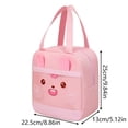thumbnail image 3 of Cute Animal Insulated Lunch Bag for Kids & Adults – Reusable Cooler Tote with Zipper Pocket for School, Work, Travel,Pink, 3 of 6