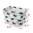 thumbnail image 2 of Caja de almacenamiento de maquillaje con patrón de ballena de tela para el hogar, 2 of 7