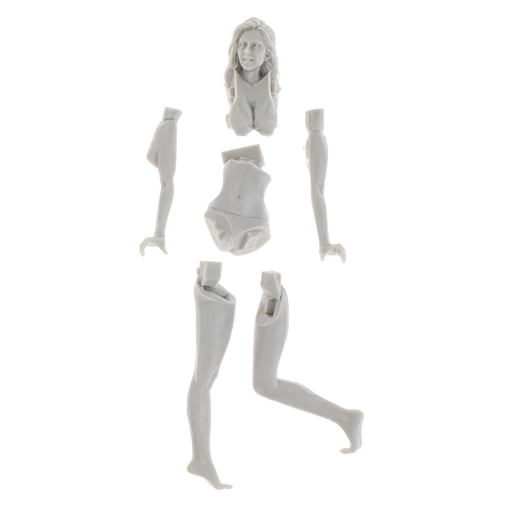 1/24 Scale 75mm Bikiny Girl Resin Figure Model Kits Unpainted Unassembled Statue 