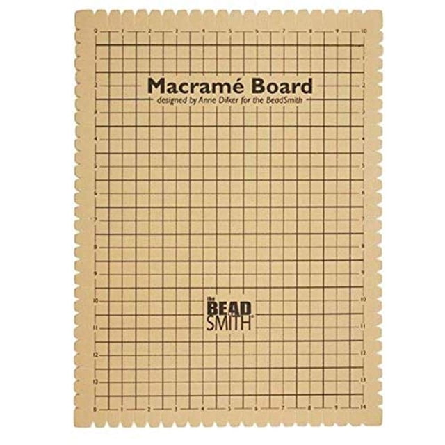 Tablero de macramé The Beadsmith de 29,21 x 39,37 cm con rejilla de 10 x 14