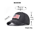 thumbnail image 3 of Xysaqa Unisex Embroidered USA Baseball Cap Independence Day American Flag Hat Cotton Washed Trucker Hat for Women Men (1PC), 3 of 3
