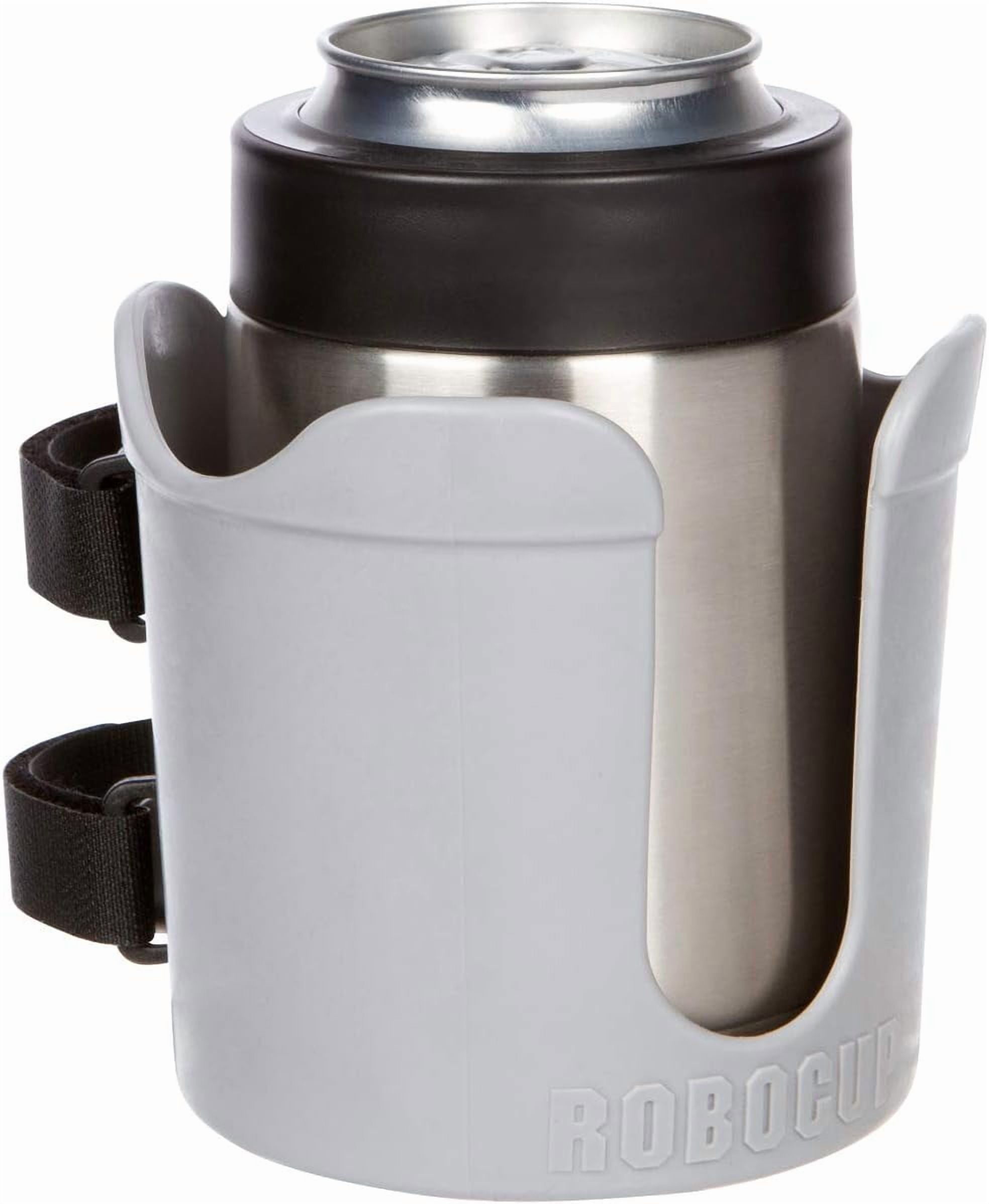 ROBOCUP Gray Ultimate Bundle Portable Clamp-On Cup Holder Set with Plate, Plus & Holster for Drinks, Phones and Accessories