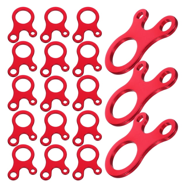 Raindrops 18Pcs Camping Tent Rope Buckles Red Aluminum Alloy Guyline Cord Adjusters Windproof