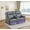 C-gray(Loveseat), variant on Caberryne Leather Recliner Sofa Set for Living Room Furniture Set, Power Reclining Sofa Couch with LED Lights/Charging Ports/Deep Seats for House/Home Theater(3 Seater)