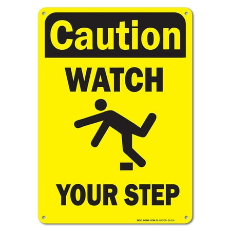 Watch Your Step Safety Sign, Federal 10
