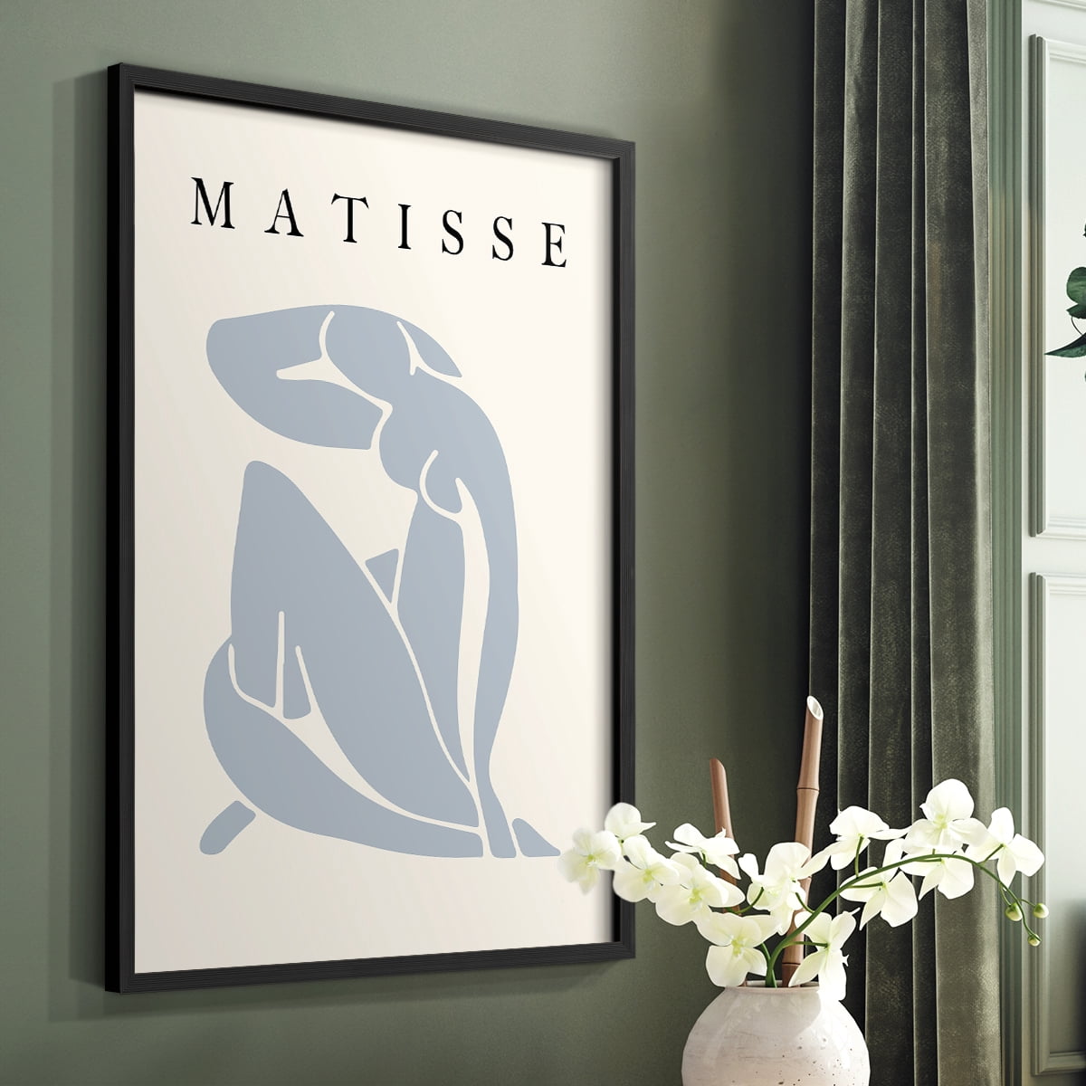 Matisse CCCLXXXII in Black Solid Wood 8 x 10 Framed Print