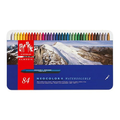 Caran d'Ache Neocolor II Pastel (Ensemble de Boîtes en Métal de 84 Couleurs)