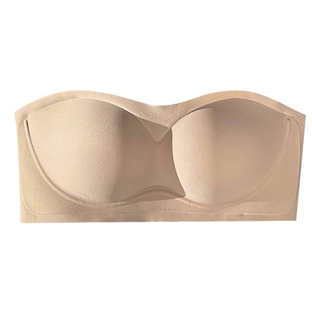Sujetador bandeau sin tirantes y antideslizante para mujer - Sujetador cómodo sin aros, tallas S-XL
