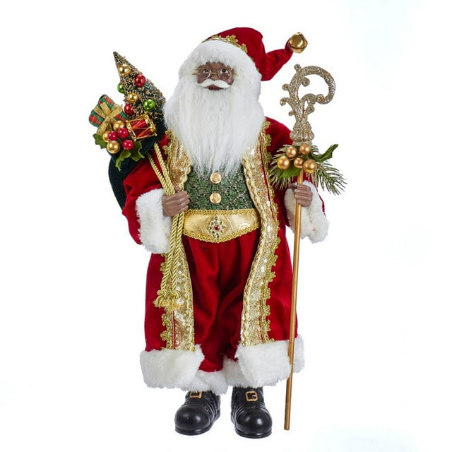 Kurt Adler KK0049 18 Inch Kringles African American Santa Figurine