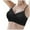 Black, variant on Daisy Lace Bras for Women Front Closure No Underwire Comfort Senior Wireless Snap Closing Bra Light Blue M