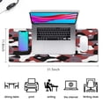 thumbnail image 5 of Red, Gray and Black Camouflage &nbsp;mousepad Gamingwaterproofnon Slip&nbsp;for Office Home Work Gaminggaming Mouse PadRubber Base Mousepad with Stitched Edges 31.5x11.8inches, 5 of 7