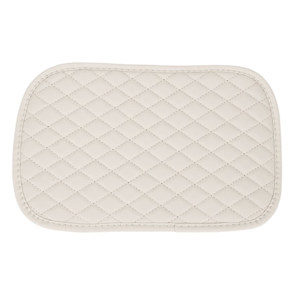 Car Center Console Cover Car Armrest Cover 12.2"x7.87"x0.39" White Faux Leather