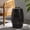 Black K, variant on Solar Side Table with Built-in Battery, Stunning Flower Pattern at Night, Eco-Friendly Outdoor Furniture for Patios Gardens and Backyards, White Iron 12.5x12.5x18.25 Inches