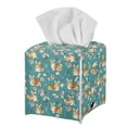 thumbnail image 7 of ZUXONGSY Cute Corgi Square Tissue Box Covers Modern PU Leather Tissue Box Holder Stylish Facial Napkin Box Holders Waterproof Tissue Cover for Children Birthday Gifts, 7 of 7