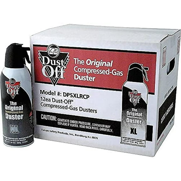 Falcon Dust-Off Disposable Air Dusters, 12/Pack