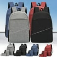 thumbnail image 3 of Three-piece Backpack Travel Backpack Men's Computer Backpack Korean Version Female Outdoor Travel Bag 50% 0ff Clearance!, 3 of 6