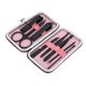 thumbnail image 3 of Juego de herramientas de manicura de acero inoxidable, 8 Uds., cortaúñas, lima de uñas, kit de agujas para eliminación de espinillas, color rosa, 3 of 8
