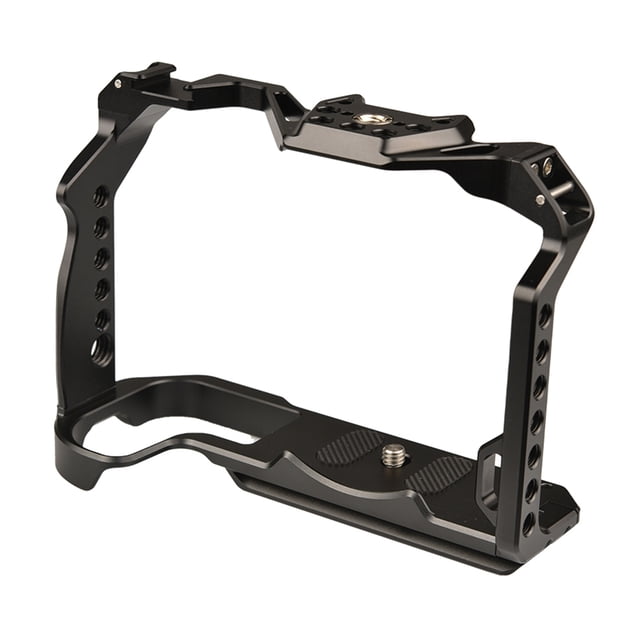 Seitruly Accesorios para jaula de cámara, marco estabilizador protector de aleación de aluminio con placa base de plataforma de vídeo, soporte de Accesorios de cámara y óptica