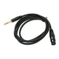 thumbnail image 1 of Cable XLR hembra a TRS de 1/4" Cable de interconexión balanceado de alta resistencia XLR de 3 pines hembra a conector estéreo TRS de 1/4" y 6,35 mm de 3,0 m/9,8 pies, 1 of 12