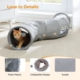 thumbnail image 4 of PAWZ Road Cat Tunnel Collapsible S Shape Play Tunnel Durable Suede Hideaway Toy for Indoor Cats, 4 of 10