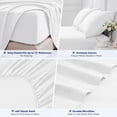 thumbnail image 5 of WISHEAD 4 Piece King Sheet Set, Deep Pocket Soft Bed Sheets, Breathable Cooling Bedding, Easy Care, White, 5 of 10