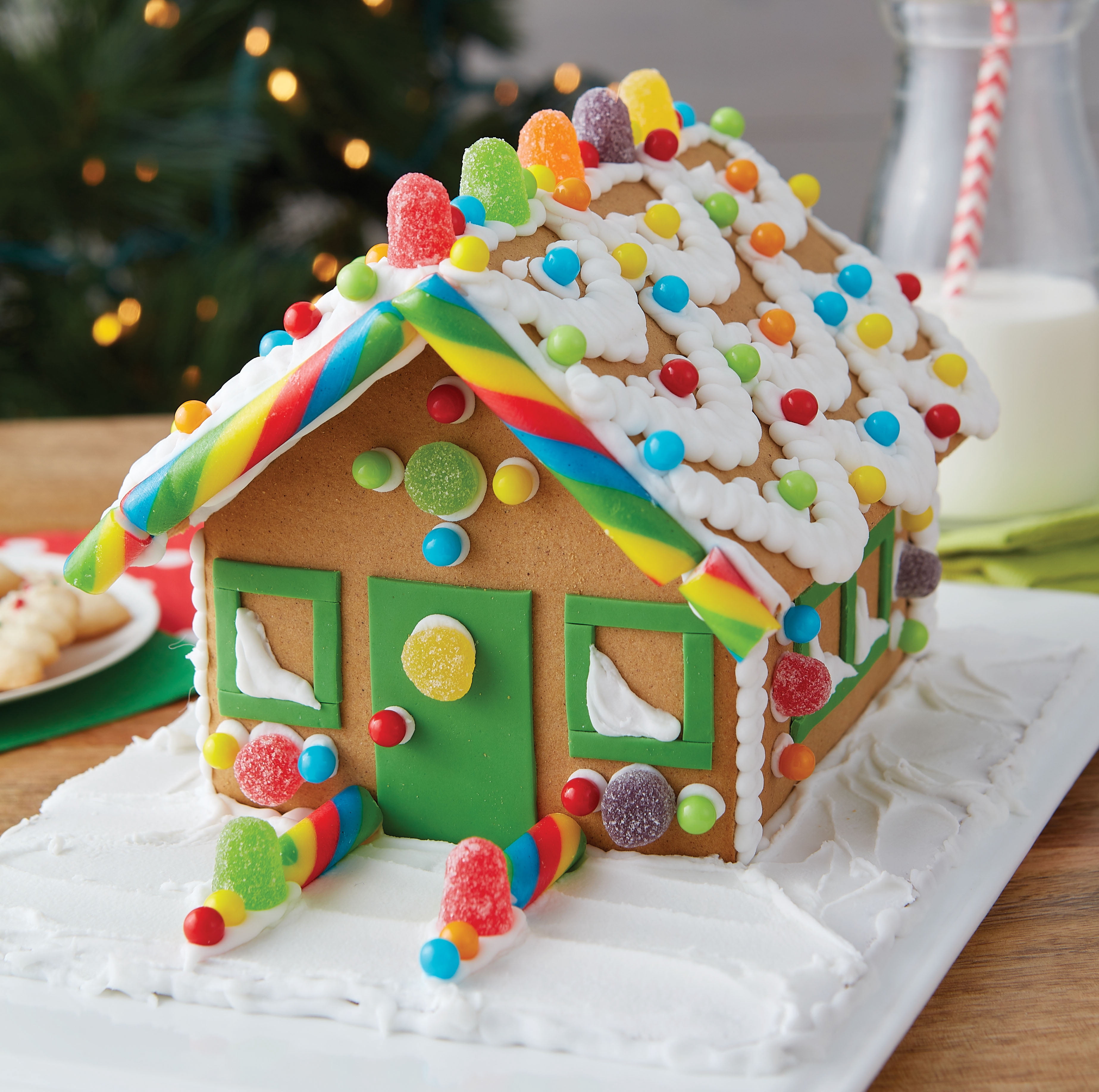Wilton Ready to Build Bright Gingerbread House Kit, 13-Piece