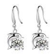 thumbnail image 2 of Fiudx Pendientes de Circonita, Elegantes Pendientes de Cobre En Forma de Gota, Elegantes Pendientes de Circonita de Metal, con Detalles de Lentejuelas, Ideales para Bodas y Fiestas, Ideales para El D, 2 of 7