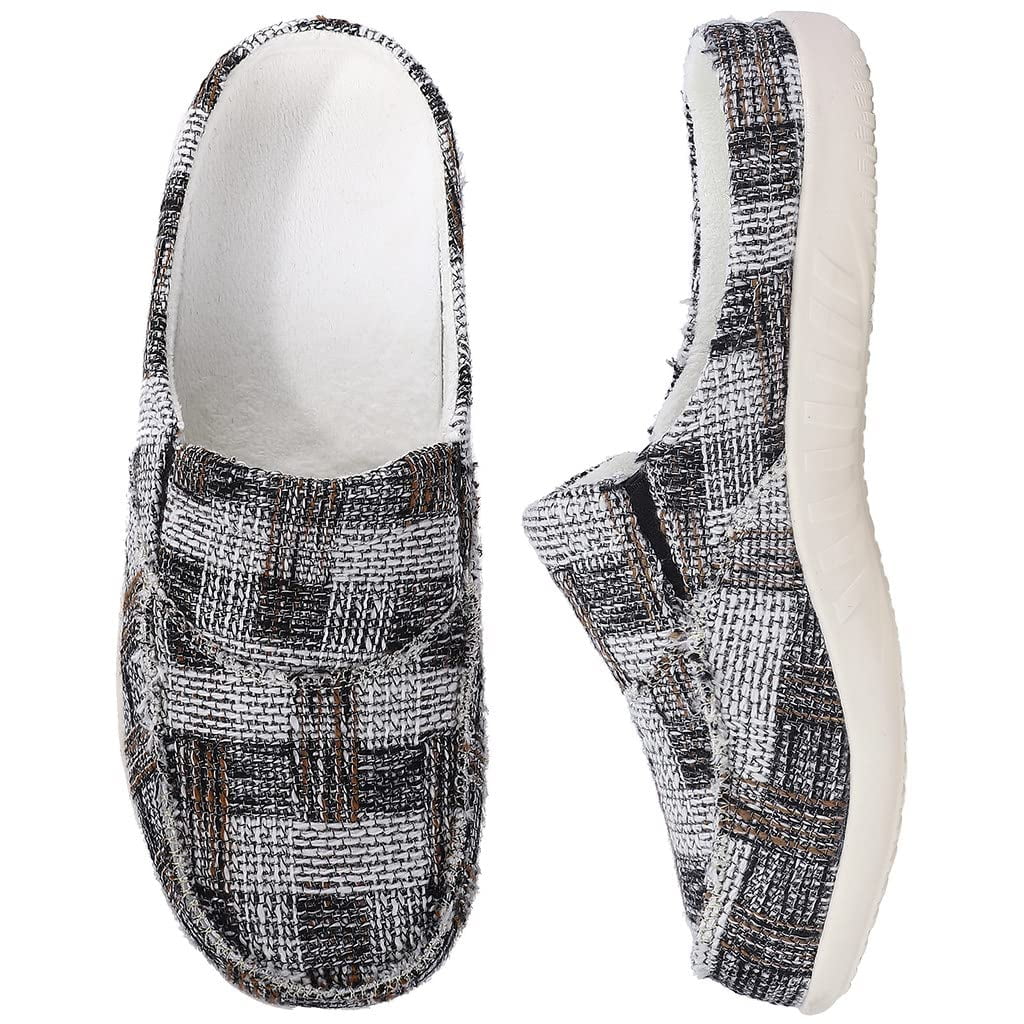 Gymchoice Men's Slippers with Arch Support,Memory Foam House Shoe for