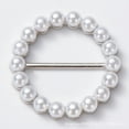 thumbnail image 3 of Fashion Metal Japanese Button, Pearls Scarf Scarves Clasp Ring Tee Shirt Clips Buckle Clothing Wrap Holder for Cloth Neckerchief Round Shaped, T-shirt Knot Buckle Belt Adjustment Buckle Scarf Buckle, 3 of 6