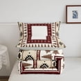thumbnail image 5 of jejeloiu Cabin Snowflake Full Size Comforter Sets,Lodge Pattern Bedding Comforter Set For Boys,Beige Red,Light Gray Reversible,3 Pieces,1 Comforter and 2 Pillowcases, 5 of 7