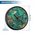 thumbnail image 3 of Voice Activated Clock with Glow Light 12 Inch Large Silent Wall Clock Battery Operated for Home Decor Beautiful Psychedelic Bird, 3 of 8