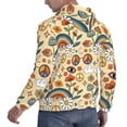 thumbnail image 3 of Bingfone 70s Hippie Style Men'S Drawstring Hoodie Long Sleeve Pocket Sweatshirts-Large, 3 of 9