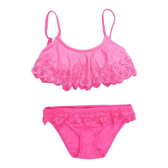 Penkiiy Infant Kids Girls Ruffles Hollow Summer Swimwear Swimsuit Bikini Set OutfitsGirls Bikini Swimsuits 4-16 Summer Deal 7-8 Years