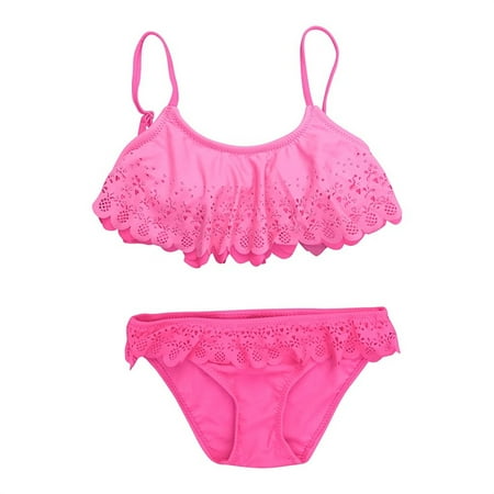 

NECHOLOGY Girls Racing Swimsuit Size 12 Swimwear Infant Kids Hollow Summer Set Bikini Outfits Swimsuits for 12 Year Old Girls Swimwear Pink 7-8Years