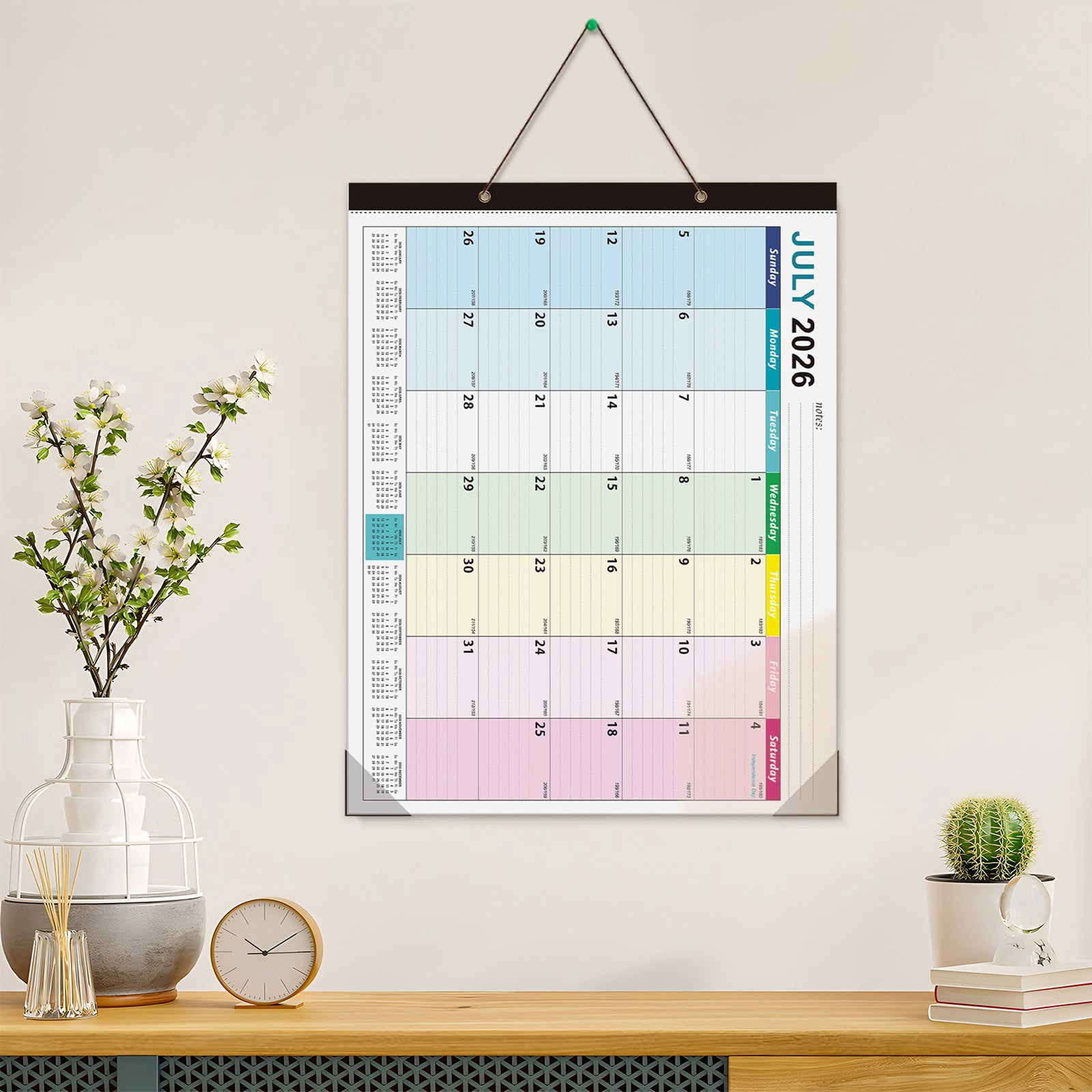 Desk Calendar 2026-2027 - 18 Months Academic Planner Calendar Covers July 2026 to December 2027, 22" X 17" Large Size With Holidays, Desktop Monthly Calendar for Home Classroom Office Teacher Gifts